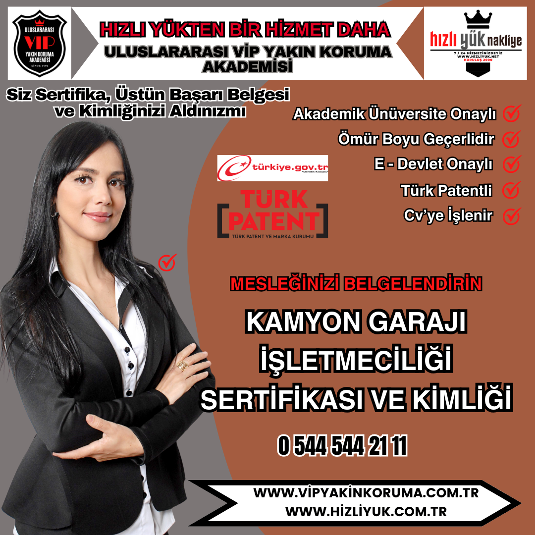 KAMYON GARAJI İŞLETMECİLİ SERTİFİKASI....