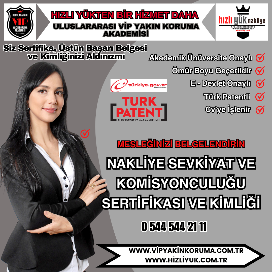 NAKLİYET SEVKİYAT VE KOMİSYONCULUK SERTİFİKASI......